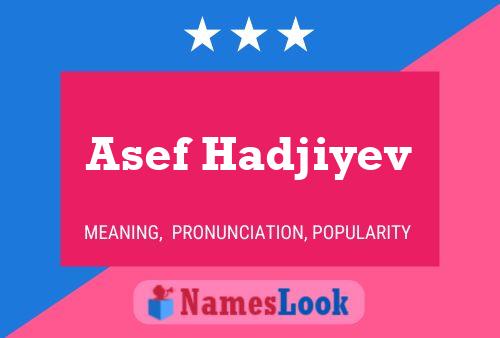 Asef Hadjiyev Naam Poster