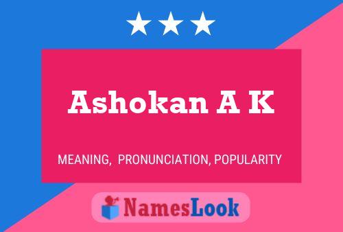 Ashokan A K Naam Poster