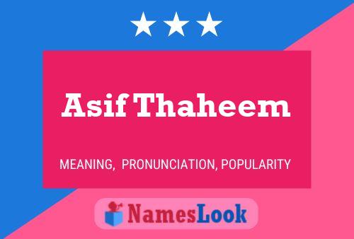 Asif Thaheem Naam Poster