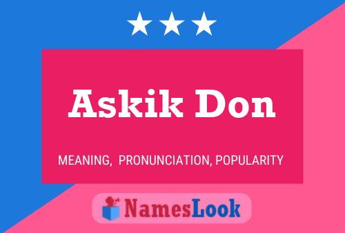 Askik Don Naam Poster