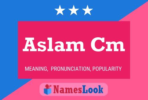 Aslam Cm Naam Poster