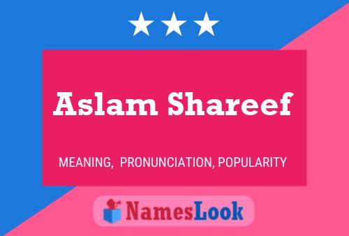 Aslam Shareef Naam Poster