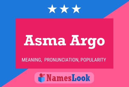 Asma Argo Naam Poster