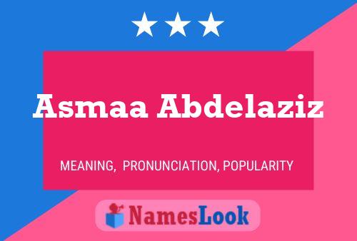 Asmaa Abdelaziz Naam Poster