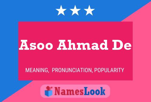 Asoo Ahmad De Naam Poster