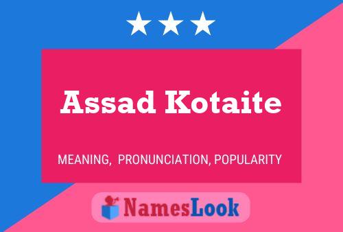 Assad Kotaite Naam Poster