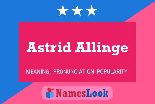 Astrid Allinge Naam Poster