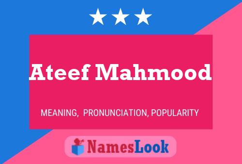 Ateef Mahmood Naam Poster