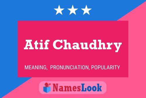 Atif Chaudhry Naam Poster