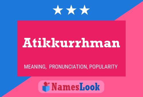 Atikkurrhman Naam Poster