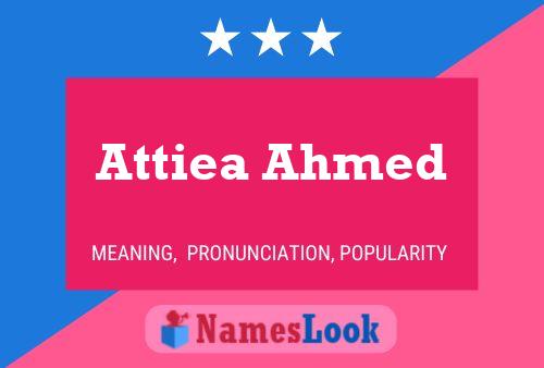 Attiea Ahmed Naam Poster