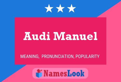 Audi Manuel Naam Poster