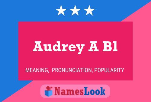 Audrey A Bl Naam Poster