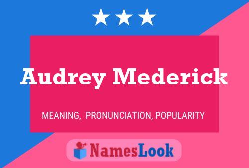 Audrey Mederick Naam Poster