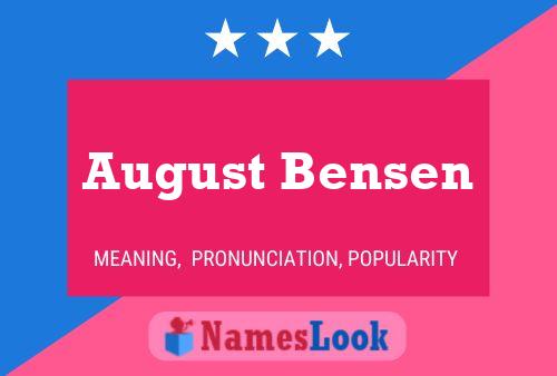 August Bensen Naam Poster