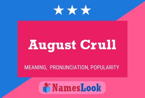 August Crull Naam Poster