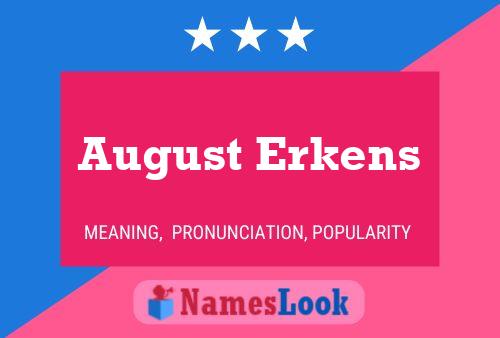 August Erkens Naam Poster