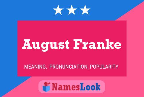 August Franke Naam Poster