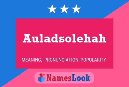 Auladsolehah Naam Poster