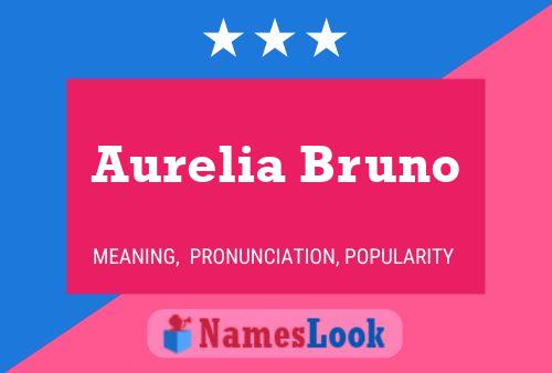 Aurelia Bruno Naam Poster