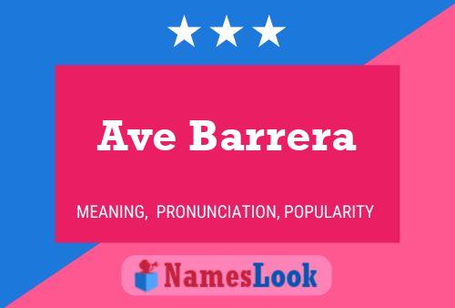 Ave Barrera Naam Poster