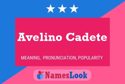 Avelino Cadete Naam Poster