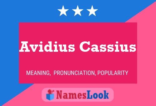 Avidius Cassius Naam Poster