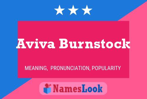 Aviva Burnstock Naam Poster