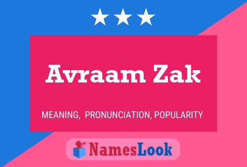 Avraam Zak Naam Poster