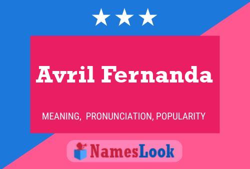 Avril Fernanda Naam Poster