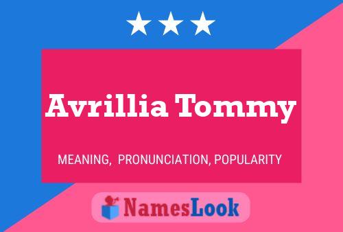 Avrillia Tommy Naam Poster