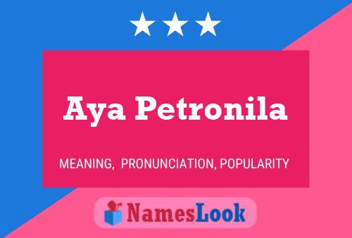 Aya Petronila Naam Poster