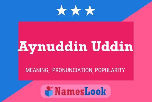 Aynuddin Uddin Naam Poster