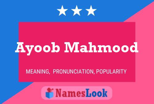 Ayoob Mahmood Naam Poster