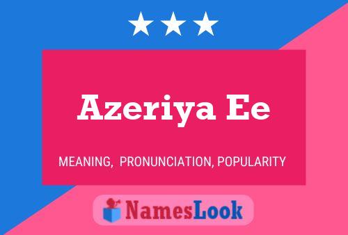 Azeriya Ee Naam Poster