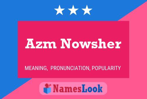 Azm Nowsher Naam Poster