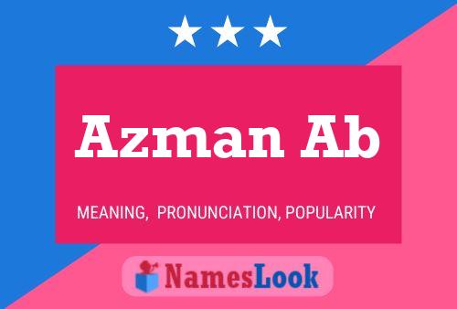 Azman Ab Naam Poster