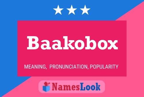 Baakobox Naam Poster