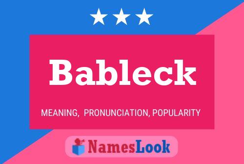 Bableck Naam Poster