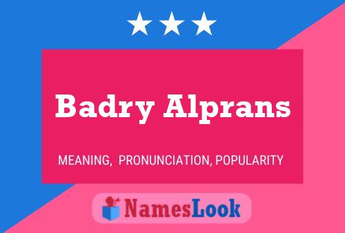 Badry Alprans Naam Poster