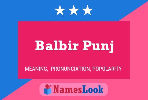 Balbir Punj Naam Poster