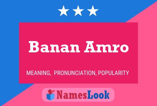 Banan Amro Naam Poster