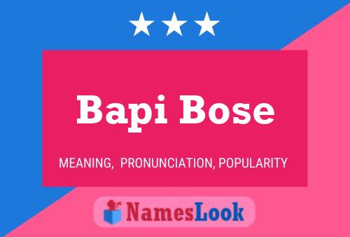 Bapi Bose Naam Poster