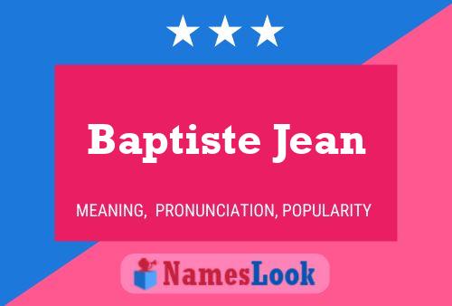 Baptiste Jean Naam Poster