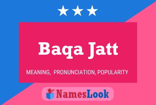 Baqa Jatt Naam Poster