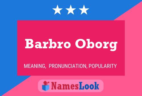 Barbro Oborg Naam Poster