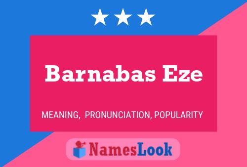 Barnabas Eze Naam Poster