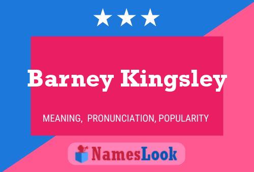 Barney Kingsley Naam Poster