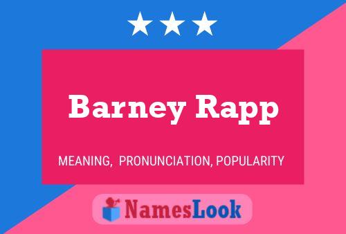 Barney Rapp Naam Poster