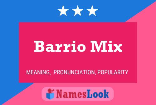 Barrio Mix Naam Poster